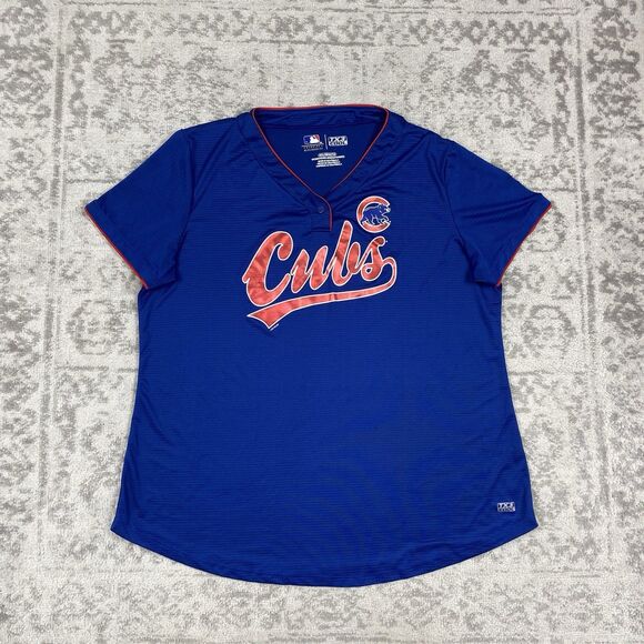 MLB Chicago Cubs Jersey Women's Tee Genuine Merchandise TX3 Cool Size XXL 2XL - Picture 1 of 7